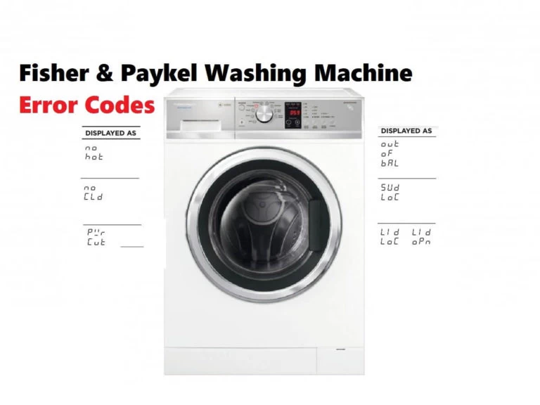 Fisher and Paykel Washer Error Codes List