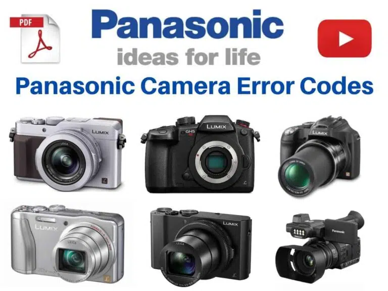 panasonic camera error codes