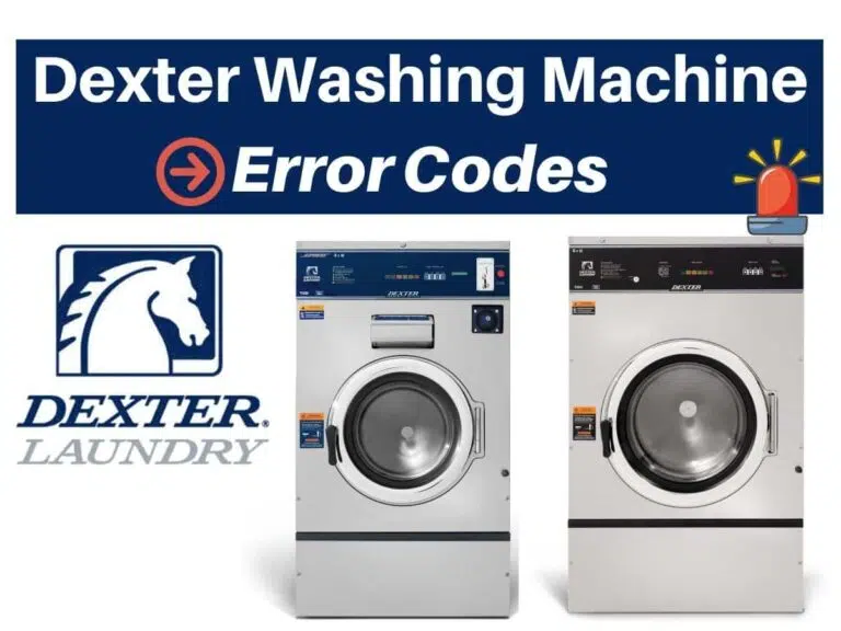 Dexter Washing Machine Error Codes