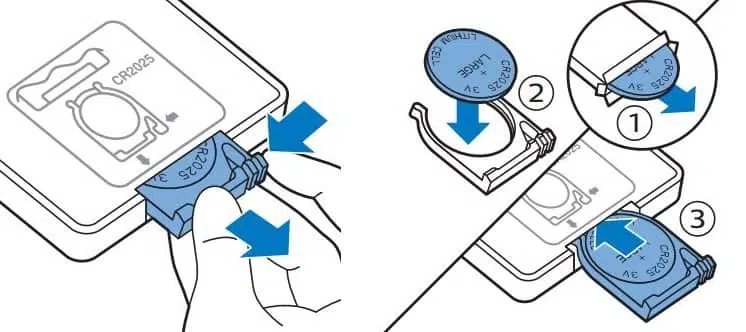 Replacing the battery of the remote control