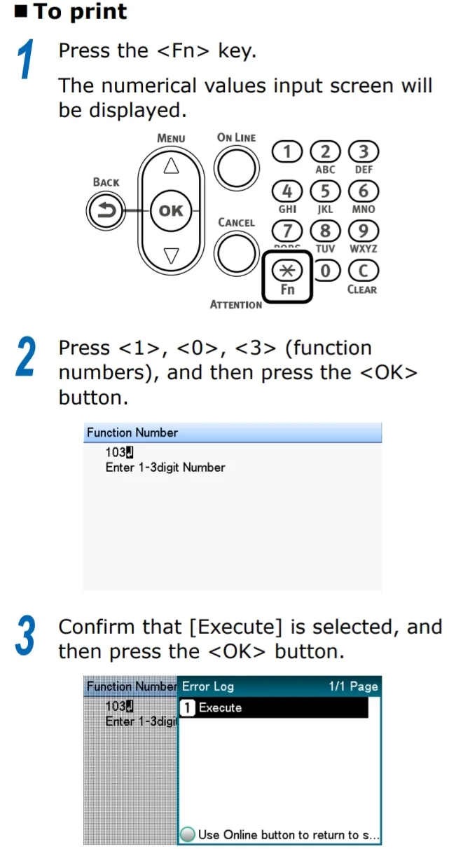 oki printer error log